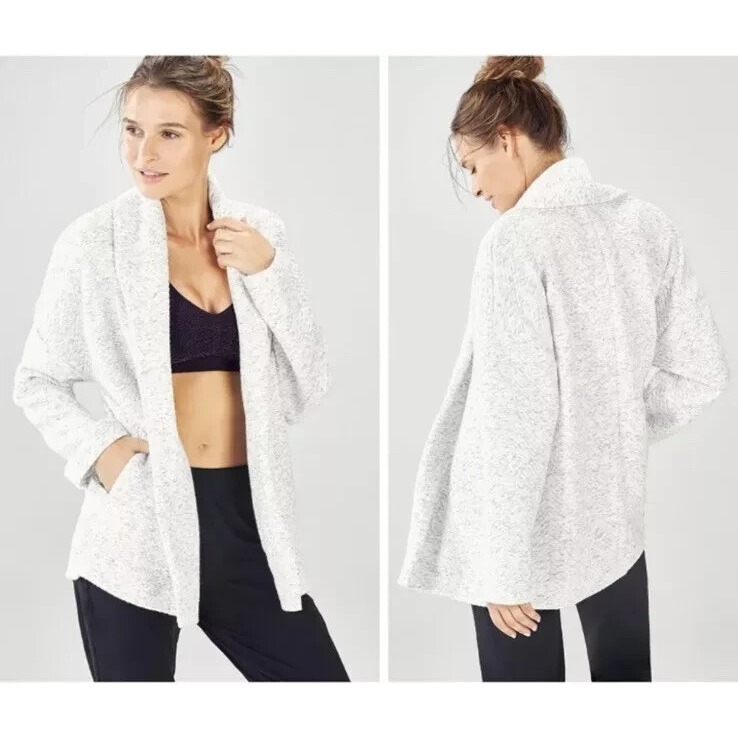 Fabletics Vanessa Pockets Hooded Cardigan/Sweatshirt Women's Large
